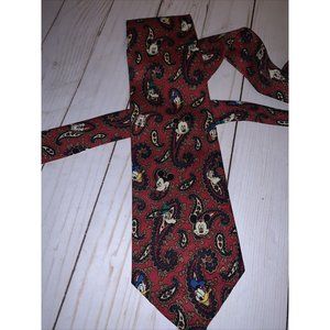 Men's Disney Unlimited Mickey Mouse Balancine Paisley Necktie Tie 100% Polyester